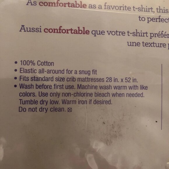 Babies-R-Us Comfy Jersey Knit 100% Cotton Crib Sheet - PINK - Picture 4 of 4